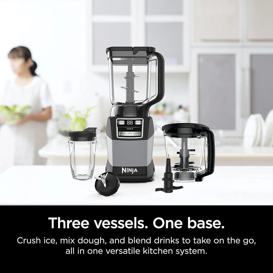 Ninja Blender Compact Kitchen System For Smoothies, Doughs, And Frozen Drinks With Auto-IQ, 72 Oz Blender Jar