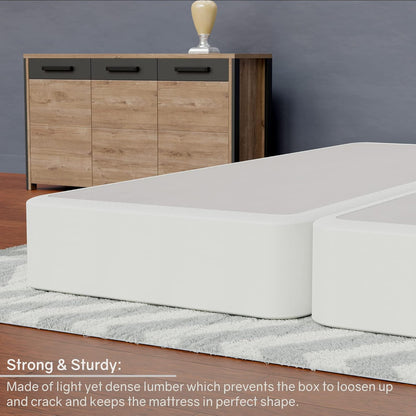 Hollywood Queen Box Spring/Foundation, Wood Split, Low Profile, Beige