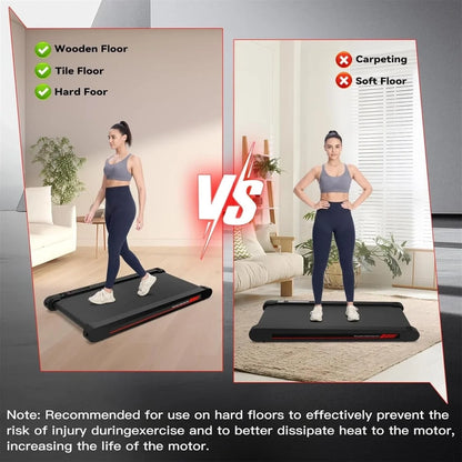 Walking Vibration Pad With App, 3-in-1 Under Desk Treadmill, 2.5HP Low Noise Walking Treadmill Pad With Remote Control