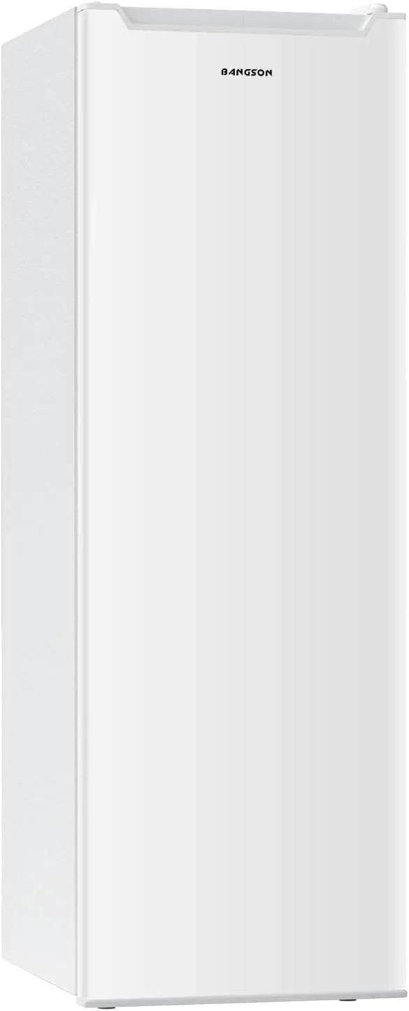 BANGSON Upright Freezer, 7.0 Cu.ft Stand Up Freezer, Convertible Upright Freezer/Refrigerator, Single Door for Kitchen,Garage, Office, Apartment, Silver