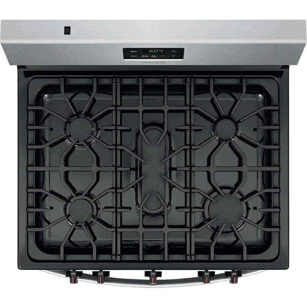 Frigidaire 30 inch (76 cm) wide freestanding 5-burner stainless steel gas hob FCRG3052AS