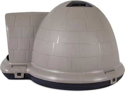 Petmate Indigo Dog House (Igloo Dog House, Made in USA with 90% Recycled Materials, All-Weather Protection Pet Shelter) for XL Dogs -90 to 125 pounds, Made in USA
