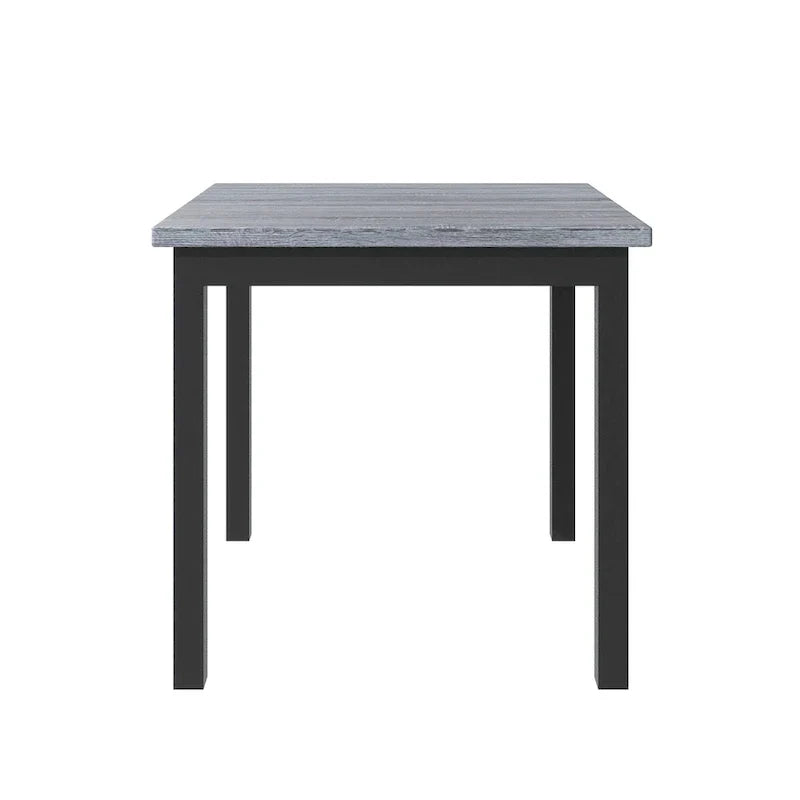 5 Piece Counter Height Dining Set, Wood Dining Table Set with Rectangle Table and 4 Upholstered High Back Chairs