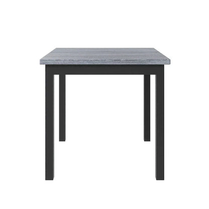 5 Piece Counter Height Dining Set, Wood Dining Table Set with Rectangle Table and 4 Upholstered High Back Chairs