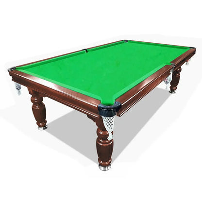 Classic Slate Pool Table with Cues and Balls Set for Home or Lounge, Walnut Wood, 8FT