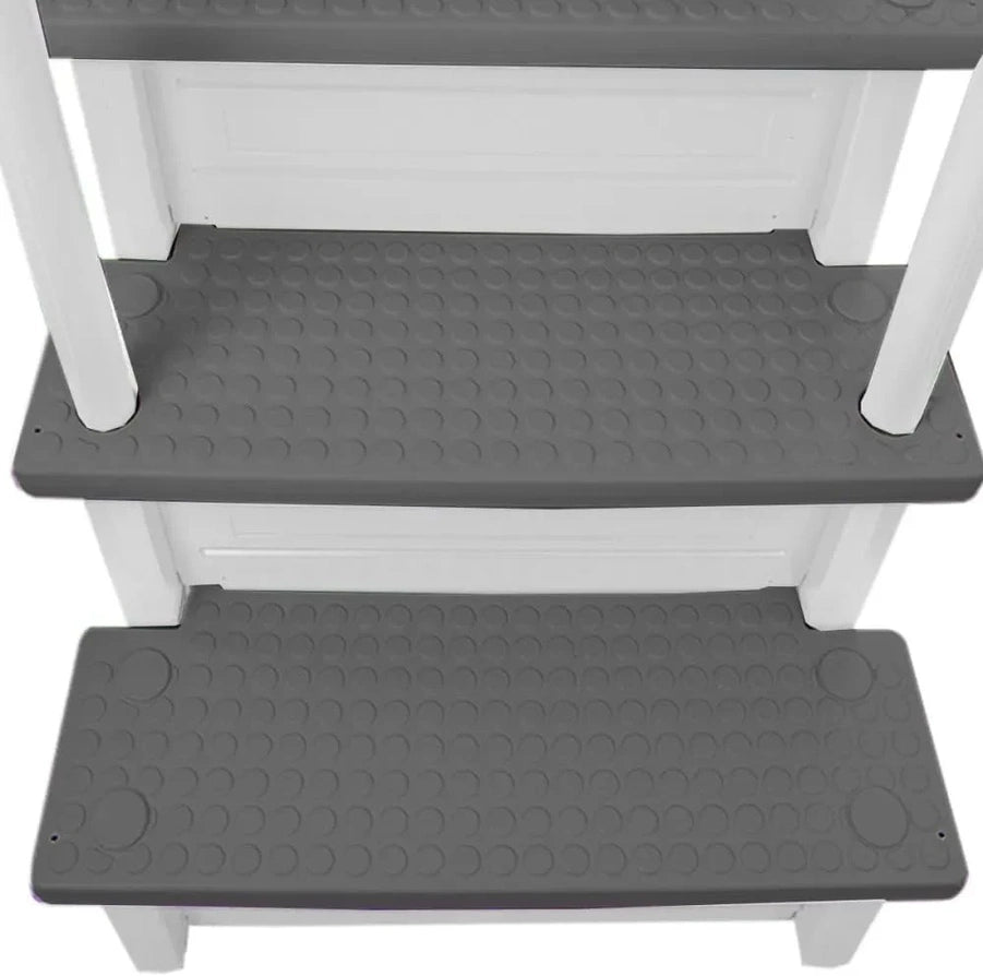 Select Anti-Slip in-Pool Steps, Gray, For Above Ground Swimming Pools, Can Mount To Decks 48 In. To 54 In. H, Safety Stairs Capacity Up To 300 Lbs