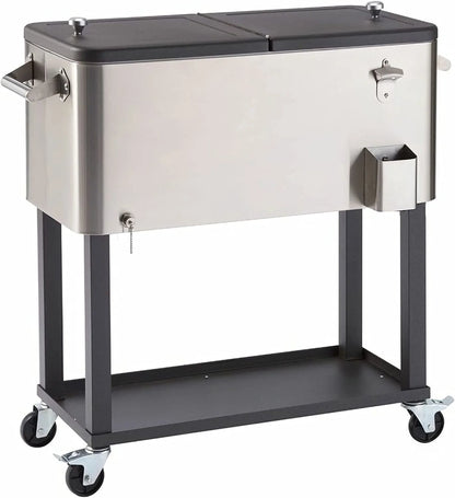 Stainless Steel Cooler With Cover, 100 Quart