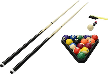 Hathaway Fairmont 6 Ft Portable Pool Table, Adults Folding Billiards Tables for Game Room with Easy Foldable Storage, Includes Full Set of Billiard Balls, Cues, Chalk & Brush