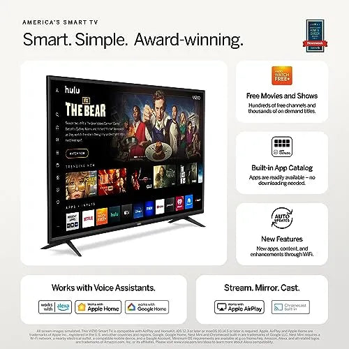 VIZIO 40-inch D-Series Full HD 1080p Smart TV with AMD FreeSync, Apple AirPlay