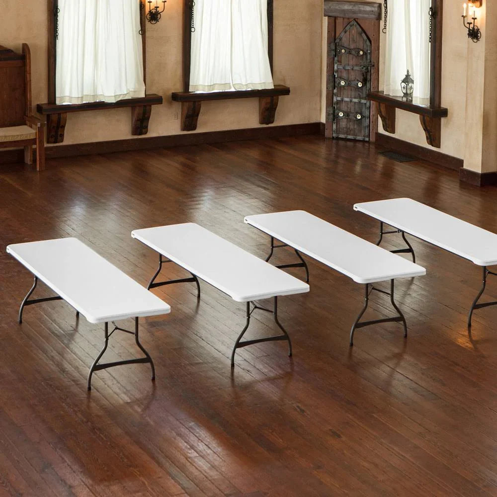 Lifetime 4-Pack Commercial Stacking 8 ft Folding Table - White (80344)