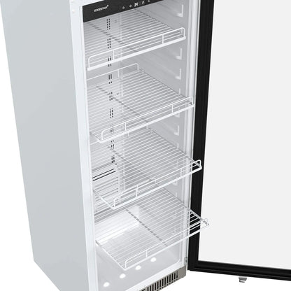 22 In. Wide 10.1 Cu. Ft. Commercial Beverage Merchandiser, Stainless Steel, Temp Alarm, Reversible Door