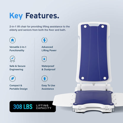 Aydmed 2-in-1 Electric Lift Chair, 308lbs Capacity, Waterproof