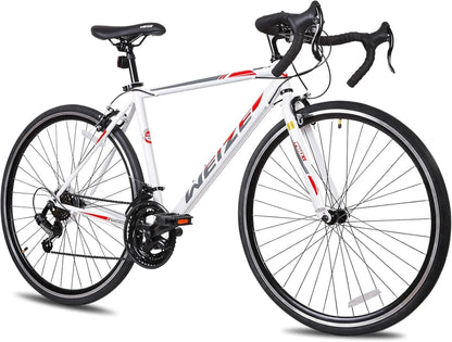 Weize Road Bike, 700C Wheel City Commuter Bicycle, Shimano 14 Speed Drop Bar, Racing Adult Bike With Caliper Brakes, High-Carbon Steel Hybrid Bikes