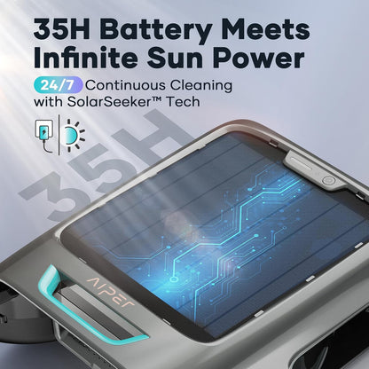 Solar Pool Skimmer With App Support, 24/7 Cleaning, Dual Charging Modes, Smart Obstacle Avoidance, Ideal For All Swimming Pool Types