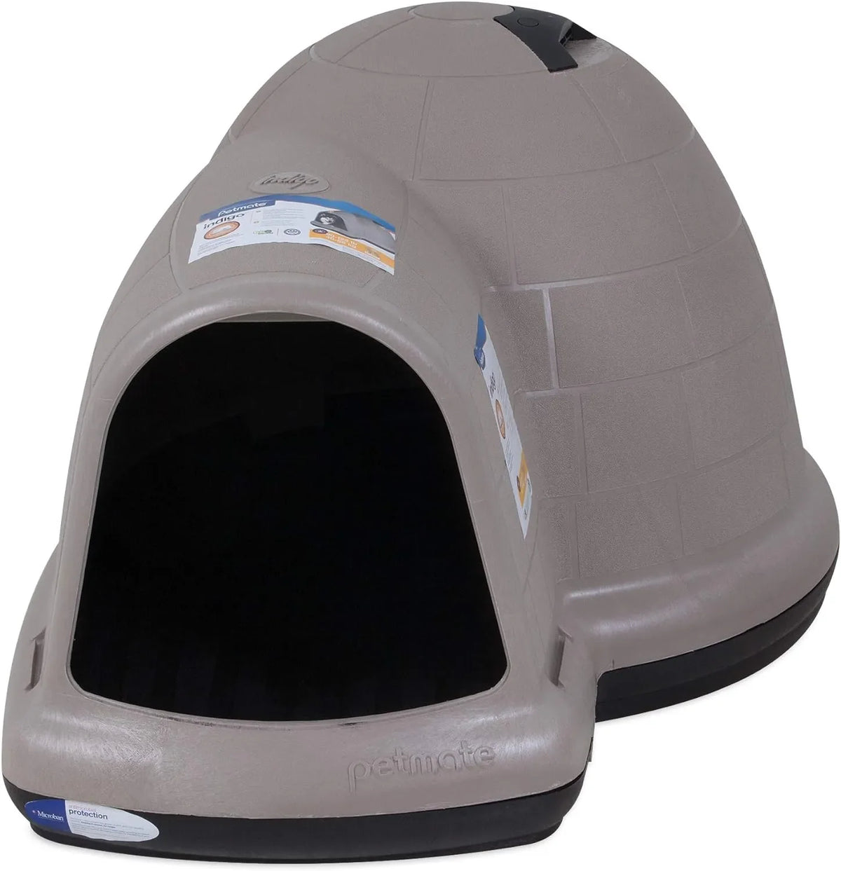 Petmate Indigo Dog House (Igloo Dog House, Made in USA with 90% Recycled Materials, All-Weather Protection Pet Shelter) for XL Dogs -90 to 125 pounds, Made in USA