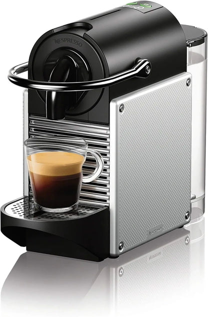 Nespresso Pixie Espresso Machine By De'Longhi, 19-Bar Pump, Compact Aluminum Design, Silver, 1100ml