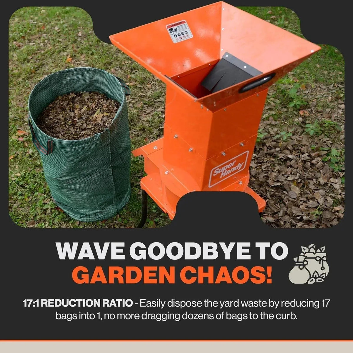 SuperHandy Heavy Duty Electric Shredder & Mulcher GUO056