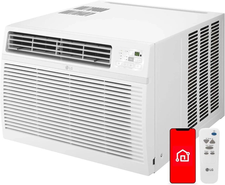LG 6,000 BTU Window Air Conditioner, 115V, Cools 250 Sq. Ft. For Bedroom, Den
