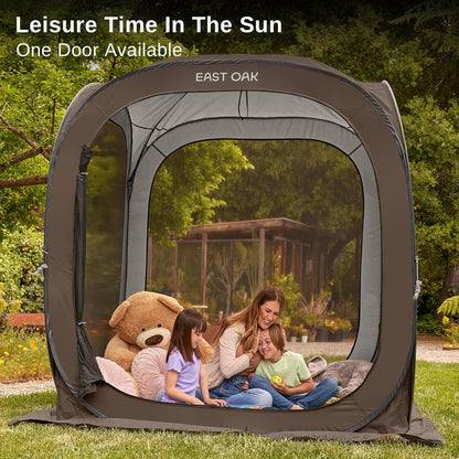 East Oak Screen House Tent Pop-Up Portable Screen Room Canopy Instant Screen Tent 10 x 10 Ft
