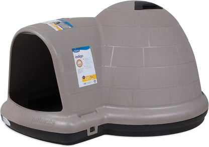 Petmate Indigo Dog House (Igloo Dog House, Made in USA with 90% Recycled Materials, All Weather Protection Pet Shelter) for XL Dogs  90 to 125 pounds, Made in USA