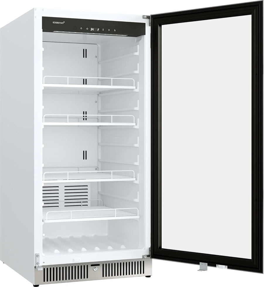 22 In. Wide 10.1 Cu. Ft. Commercial Beverage Merchandiser, Stainless Steel, Temp Alarm, Reversible Door