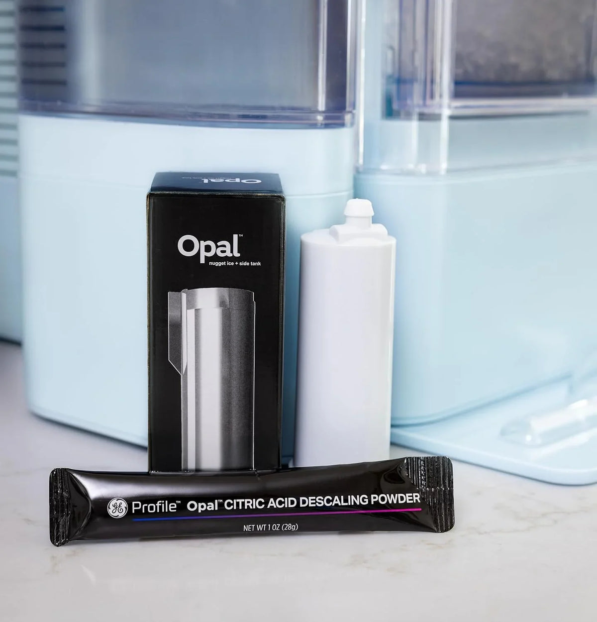 GE Profile Opal 2.0 XL with 1 Gallon Tank, Chewable Crunchable Countertop Nugget Ice Maker, Scoop included, 38 lbs in 24 hours, Pellet Ice Machine with WiFi & Smart Connected, Stainless Steel