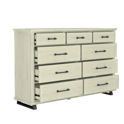 Farmhouse 4-Piece Bedroom Set - 2 Nightstand, 1 Chest and 1 Dresser