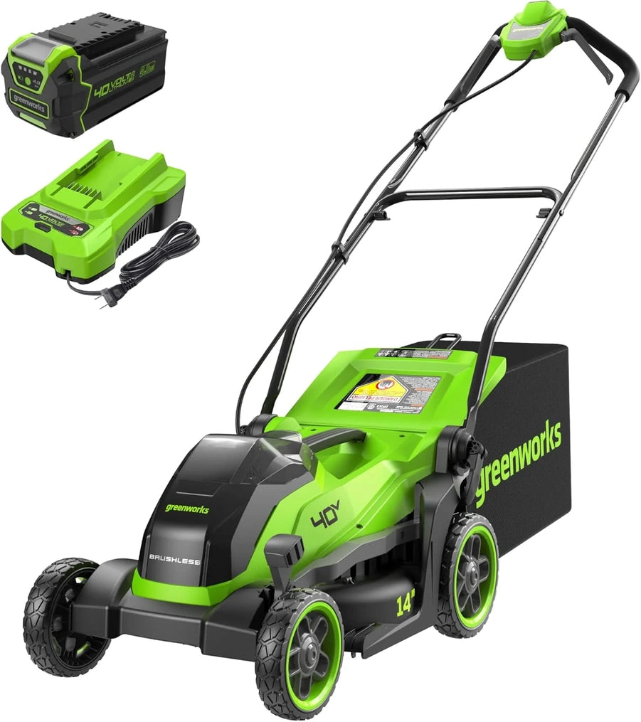 Greenworks 40V 21 In. Self-Propelled Cordless Lawn Mower Brushless Motor, 5.0Ah Battery