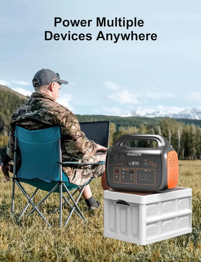 GreenOE Portable Power Station 1000W 1024Wh Solar Powered Generator with 100W Solar Panel, Camping Power Bank for Outdoors Travel Hunting Home Lithium Battery Backup
