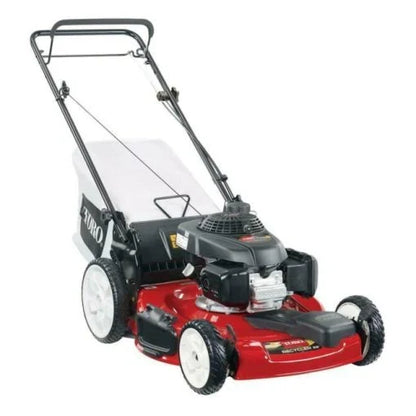 Self-propelled petrol lawnmower, 22 inch, 170 cm3 OHV engine, high-wheel drive, rear-wheel drive, 3-in-1 function with height adjustment, including oil