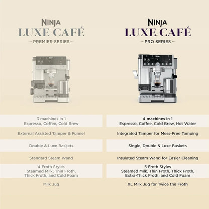 Ninja Luxe Café Pro Series, Espresso Machine, Drip Coffee, Cold Brew