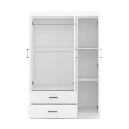3-Door Wardrobe with 2 Drawers