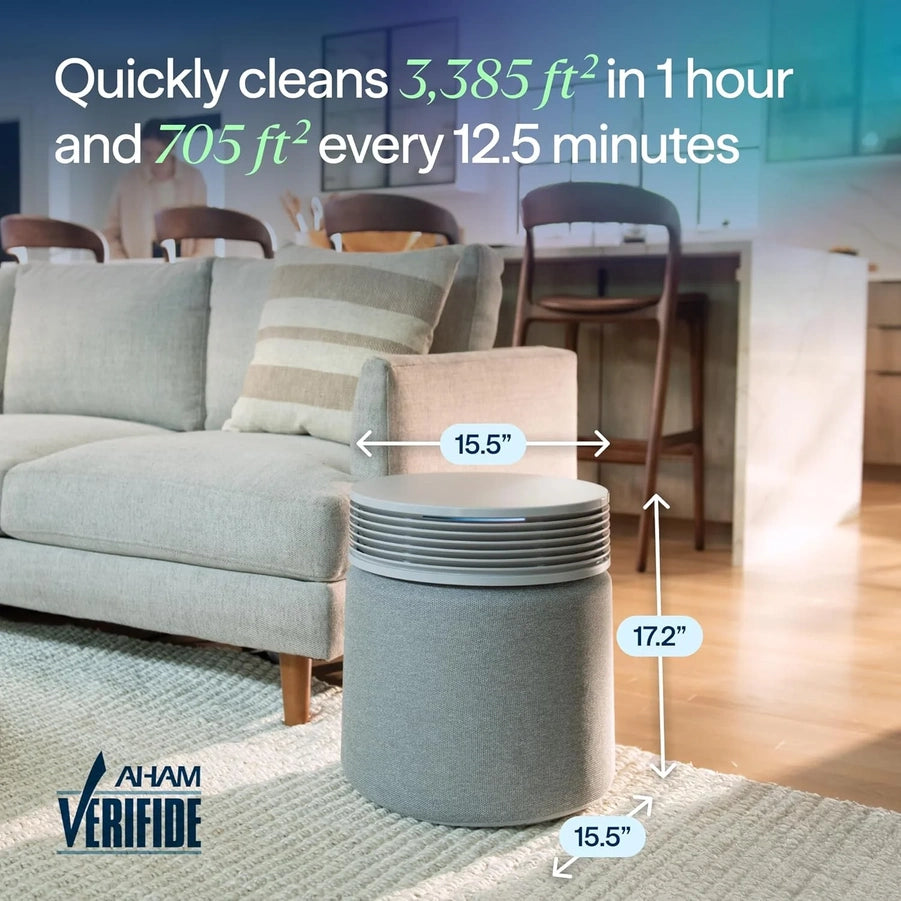 Blueair Air Purifier For Large Rooms And Home- Odor Eliminating Cleans Up To 3385 Sq. Ft., HEPASilent, Smart WiFi, Auto Mode, Doubles As Table