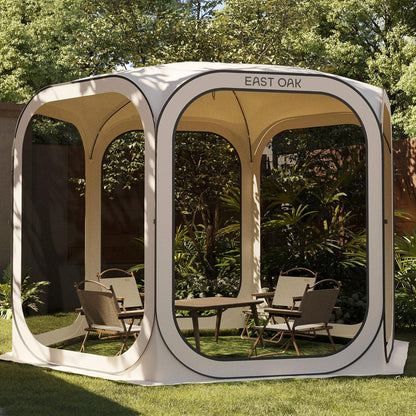 East Oak Screen House Tent Pop-Up Portable Screen Room Canopy Instant Screen Tent 10 x 10 Ft