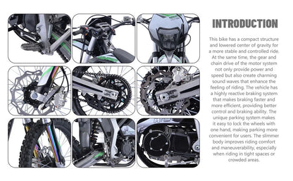 MotoTec Venom 72v 12000w Electric Dirt Bike White