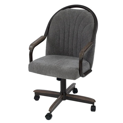 Casual Dining Cushion Swivel-and-Tilt Rolling Caster Chair