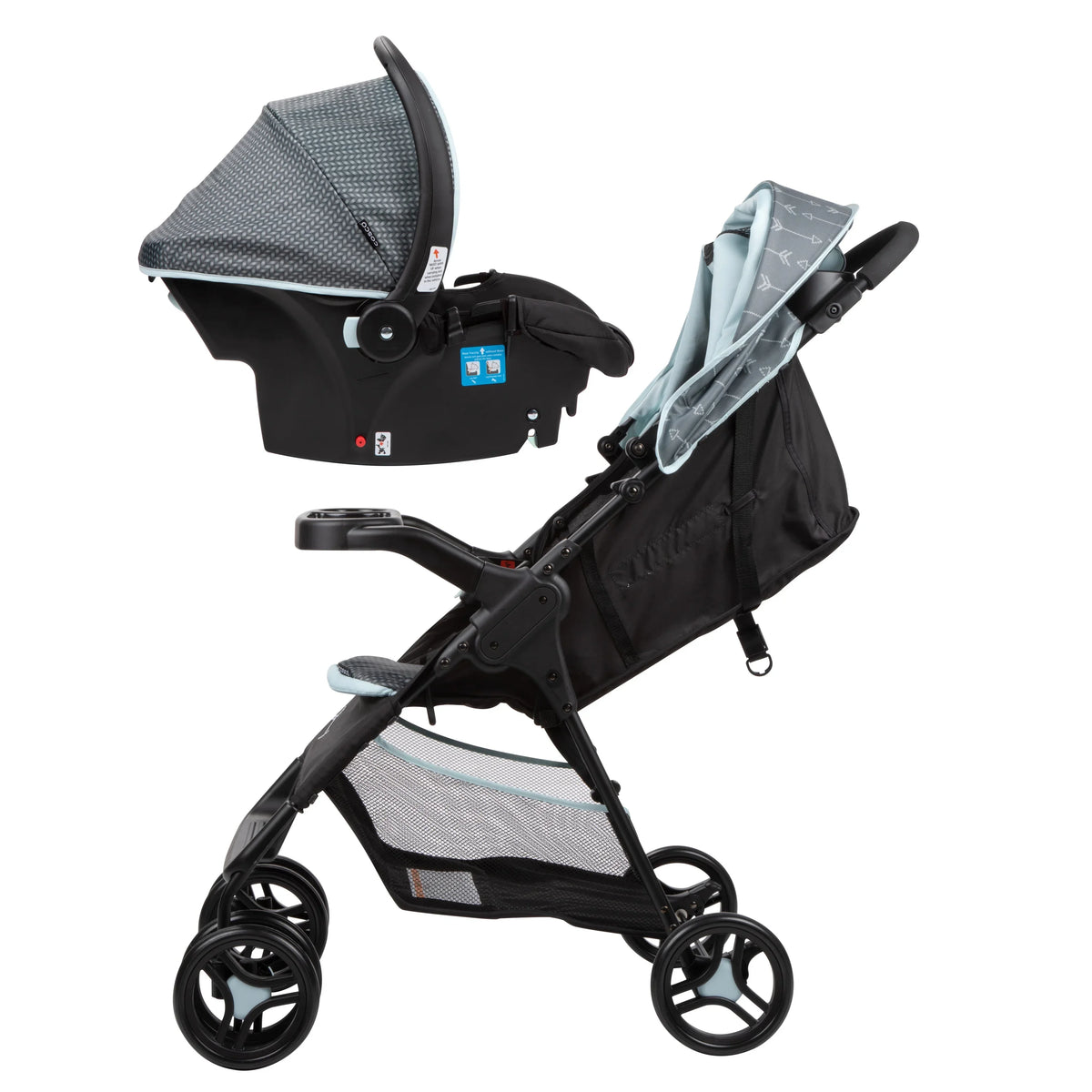Cosco Kids Lift & Stroll DX Travel System, Gray Arrows, Toddler, Unisex
