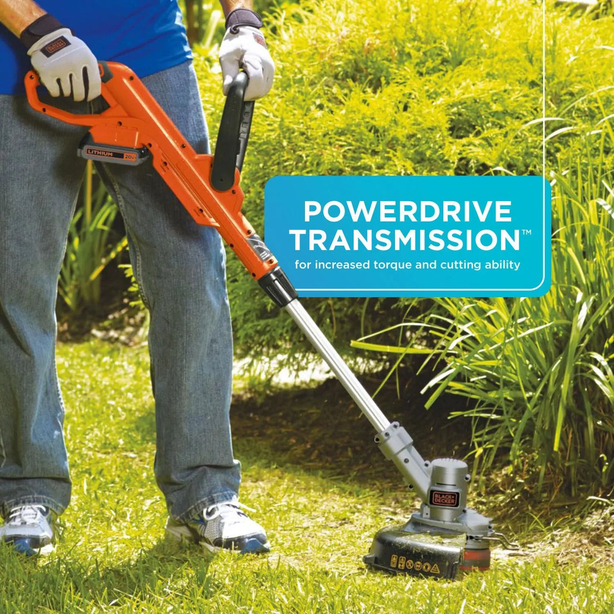 BLACK+DECKER 20V Cordless String Trimmer and Edger, 2Ah, Lithium Ion Battery Included