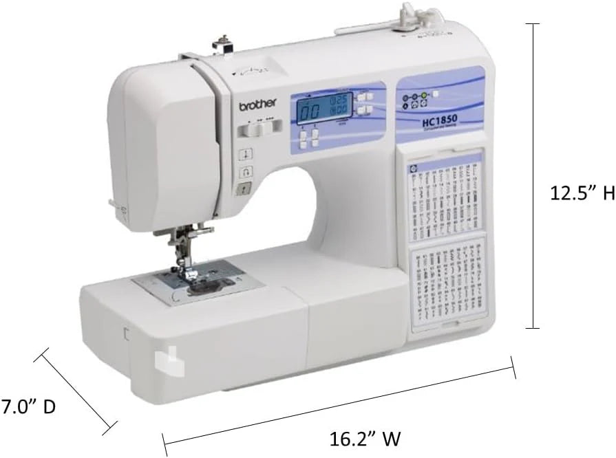 Brother HC1850 Sewing And Quilting Machine, 185 Built-In Stitches, LCD Display