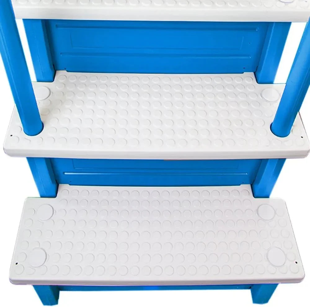 Select Anti-Slip in-Pool Steps | Gray | for Above Ground Swimming Pools | Can Mount to Decks 48" to 54" H | Safety Stairs Capacity Up to 300 lbs