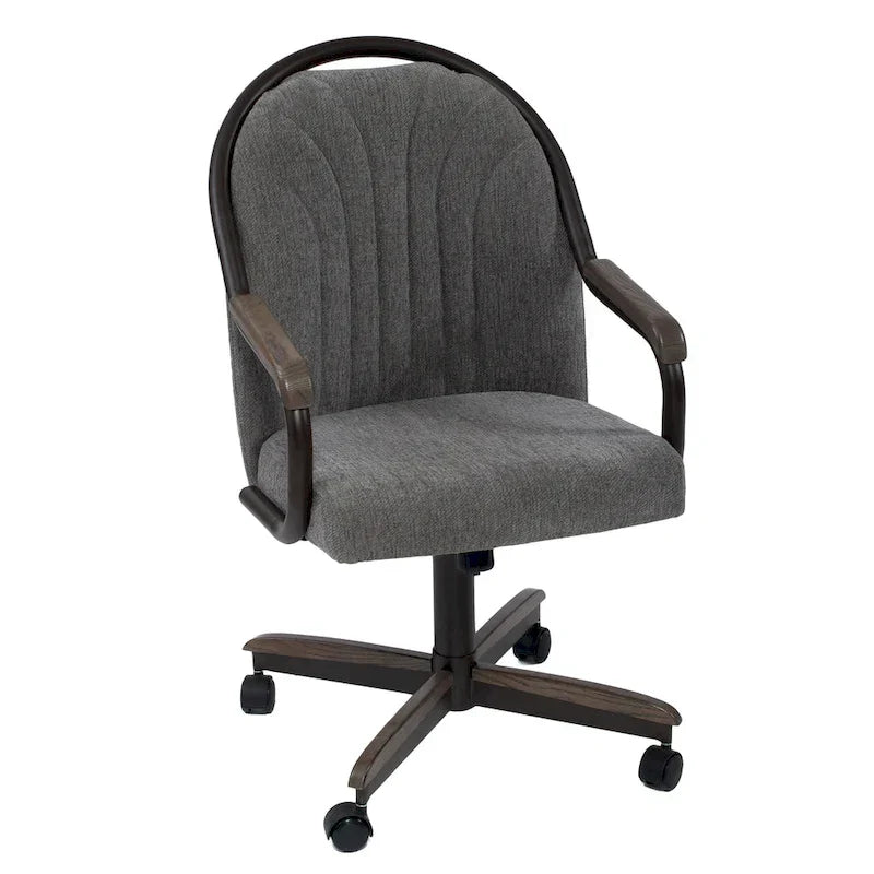 Casual Dining Cushion Swivel-and-Tilt Rolling Caster Chair